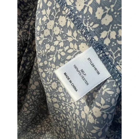 Jodifl Navy Blue Floral Ruffle Strap Square Neck Top H9168 Womens Large - Picture 4 of 6